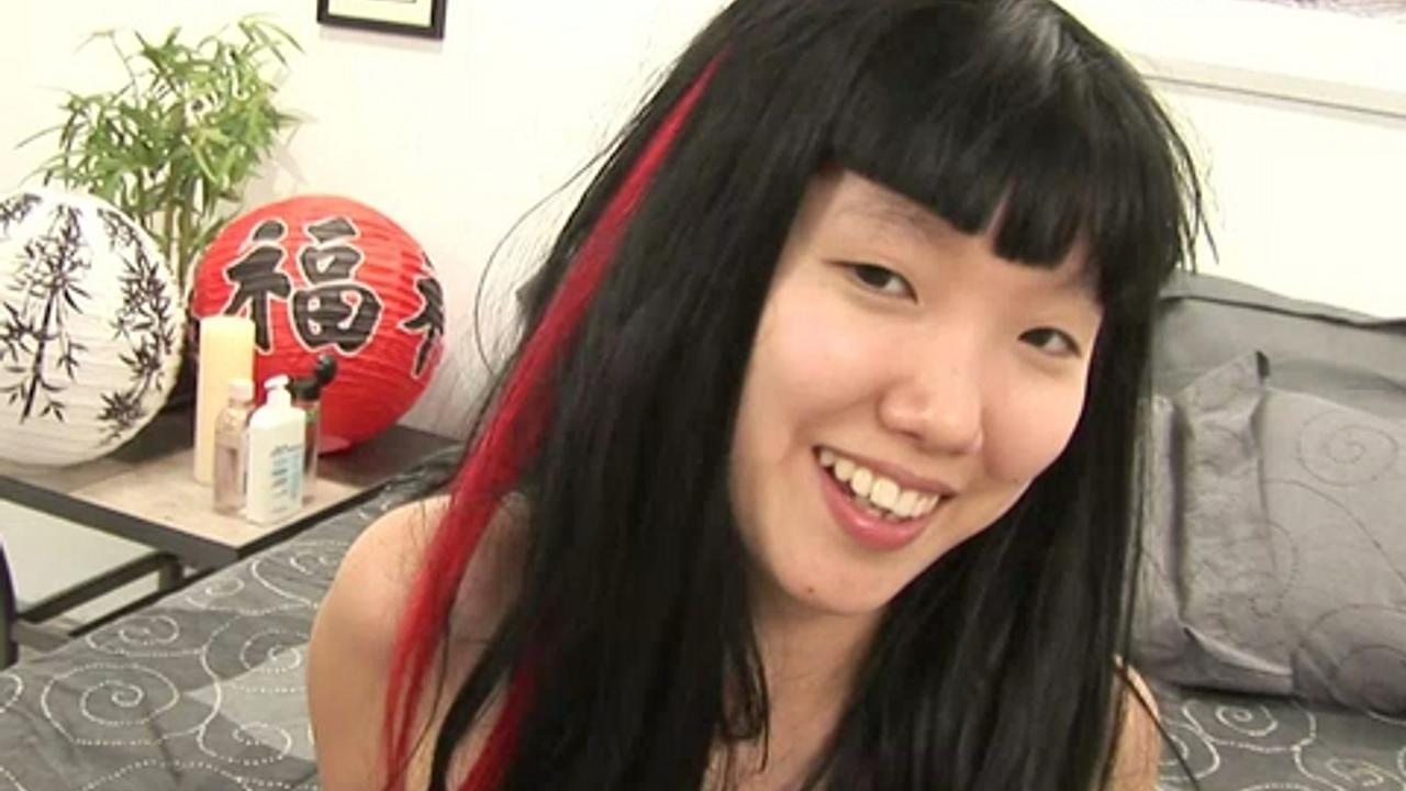 Lystra faith is a teen asian who rubs her pussy and then gets laid here