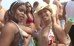 Horny Latinas love to strip and show their boobs on the beach and in town - movie 2 - 7