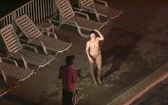 Kelly gets in the pool late at night - movie 8 - 4