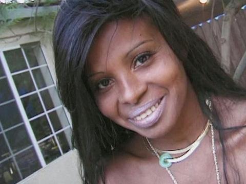 Serena Lewis Swallows A Big Black Dick With Her Black Mouth