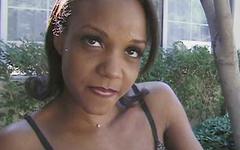 Sierra swallows a big black dick with her black mouth join background