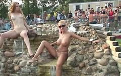 Horny group of women outdoors totally naked showing off their goods - movie 8 - 5