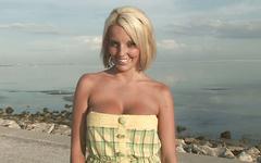 Brooklyn Blue shows off her body along the shoreline - movie 8 - 2