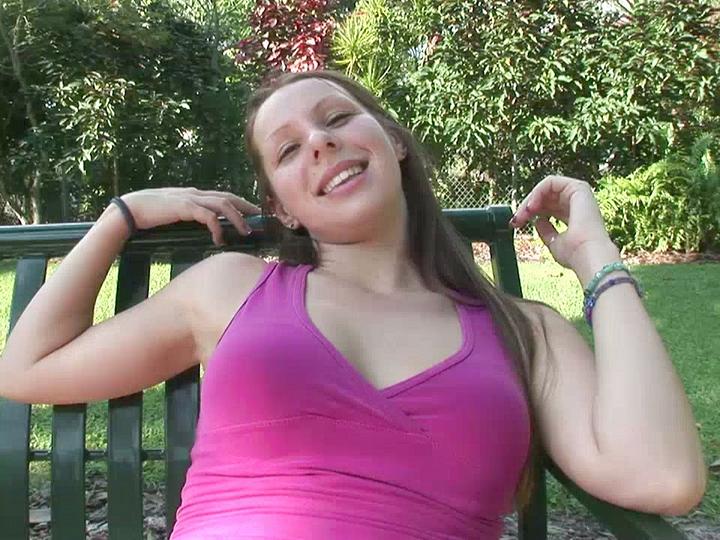Horny Zoe Rae Fingers Her Pussy On A Park Bench To Be Naughty