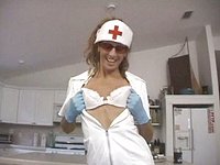 Watch Now - Tyler dressed like a naughty nurse strokes a hard dick until he cums