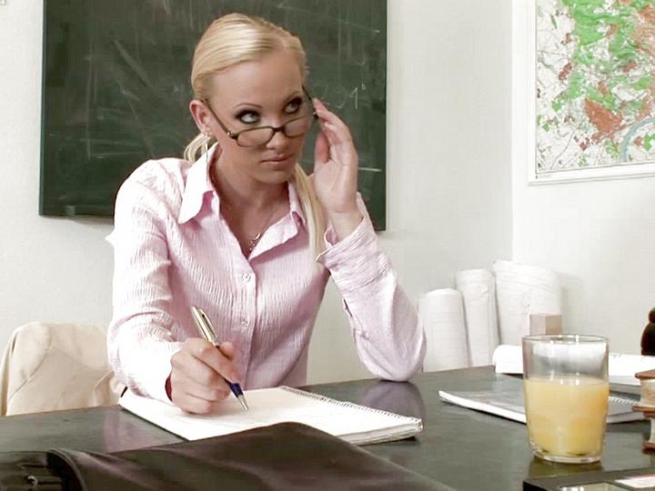Sexy Teacher Style Gitta Gets Boned In Her Eager Ass And Licks Up Cum