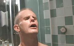 Mature jock sucks, rims and fucks his houseboy in shower - movie 2 - 7