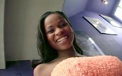 Caramel enjoys getting a load in her black pussy - movie 5 - 2