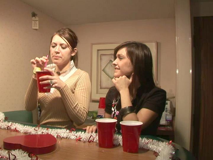 A Couple Of Lesbian Teen Girls Have Some Food And Talk About Sex Together