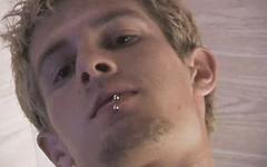 Scruffy athletic twink Jonathan Priest in solo masturbation scene - movie 3 - 4