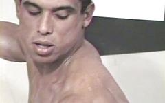 Vintage muscular black on Latino interracial fuck session - movie 2 - 4