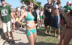 Party girls get wild and naked in public at outdoor party join background