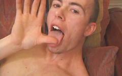 Amateur jock Carson jerks off and eats his cum in hot solo scene - movie 7 - 7