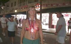 Wild partiers show lots of skin in public on the streets - movie 4 - 6