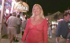 Ver ahora - Amateur partygoers show off their tits out on the street and in public