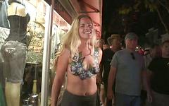 Amateur partygoers show off their tits out on the street and in public - movie 6 - 3
