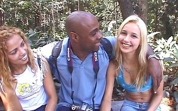 Download Brazillian chicks get ass fucked by a black dude with a huge cock