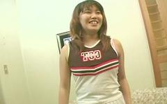 Koi Hatoyama is a little Asian cheerleader join background