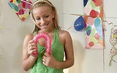 Missy Nicole gets lesbian with Candy after the birthday party join background