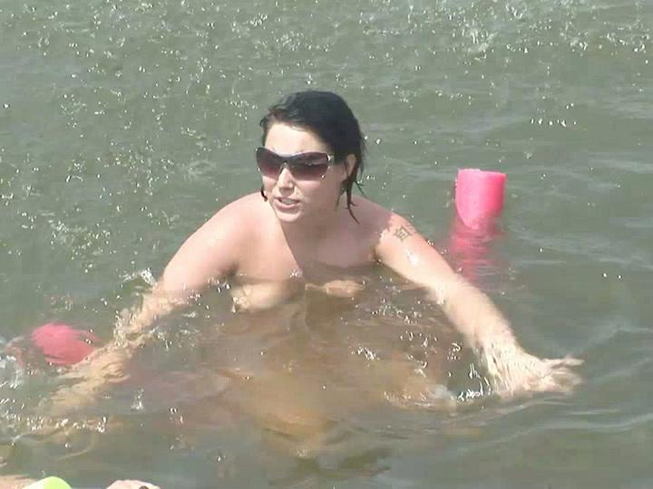 Group Outdoor Sex Party With 18+ Teen Amateur Striptease Sluts Swimming And