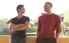Scruffy European jock Tim Kruger makes out with Michael Lucas in interview - movie 9 - 3