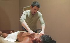 Jock Corey Cade gives muscleman Ricardo Correa a highly-erotic massage join background