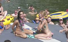 Tabitha starts to strip in front of everyone on the boat - movie 4 - 3