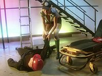 Sexy blonde paramedic Carly Parker sucks and fucks patient - movie 2 - 2