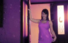 Watch Now - Horny gonzilla works the pole and takes two cocks