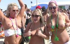 College coed party girls show off their wares in public flashing their tits - movie 3 - 7