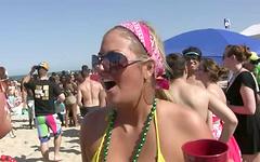 College party girls flash their tits in public during spring break - movie 4 - 7