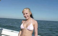 Sexy amateur party girls flash their tits and ass while out on a boat - movie 2 - 6