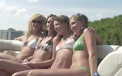Sexy college amateurs get naked in public on a boat - movie 2 - 5