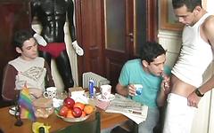 Watch Now - Extra protein is always welcome at breakfast when it cums out of a cock