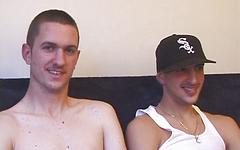 Holden Cross and Elliot Slayer in masturbation and blowjob action join background