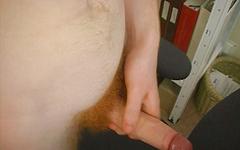 Cute red head twink strokes off his uncut cock - movie 3 - 5