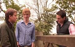 Watch Now - Handsome jock and athletic twink bareback threesome 