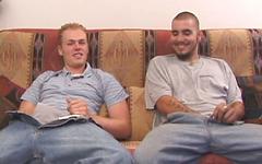 Watch Now - Straight guys brett peters and rock lee masturbate and suck cock