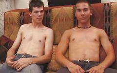 Straight athletic twinks Brock Labelli and Matthew Matters swap blowjobs - movie 3 - 7