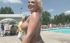 Amateur chicks get naked in public in skin to win contest - movie 2 - 3