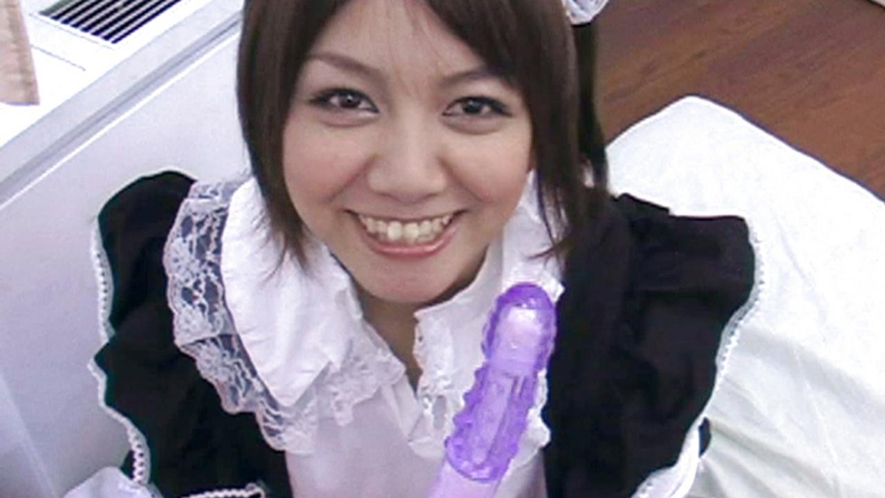 Pretty asian 19-year-old maid meguru kosaka gives a hot pov blowjob