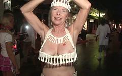 Party MILFs with big boobs flash their tits in public - movie 3 - 6