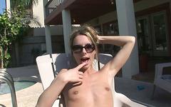 Pretty blonde party girl gets naked outdoors in public - movie 7 - 4