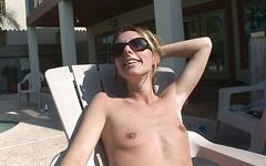 Pretty blonde party girl gets naked outdoors in public - movie 7 - 5