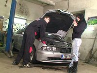 Sexy brunette Roxy Taggart gets fucked by mechanic in a garage - movie 6 - 2