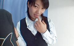 Ver ahora - Asian schoolgirl sucks off asian cock in pov oral sex scene