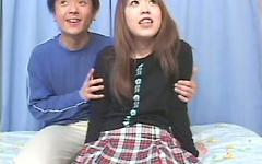 18-year-old Japanese schoolgirl sucks and fucks with her Asian boyfriend join background