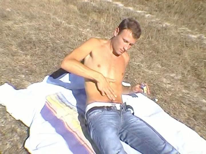 Handsome Jock Sucks and Fucks with Twink Outdoors