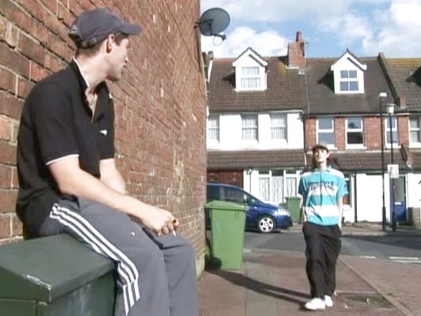 Skinny Brit skaters lick ass and fuck on the couch