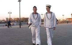 Ver ahora - Cute british sailors find a third for a hardcore threesome